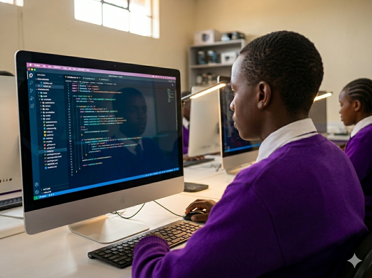ICT laboratory — coding club in session